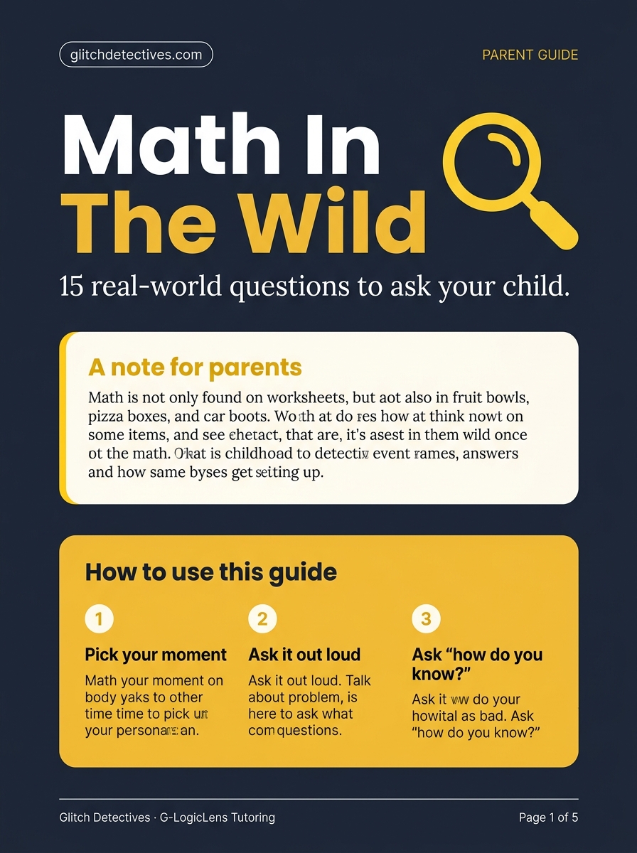 Math In The Wild — 15 Real-World Questions sample page 1