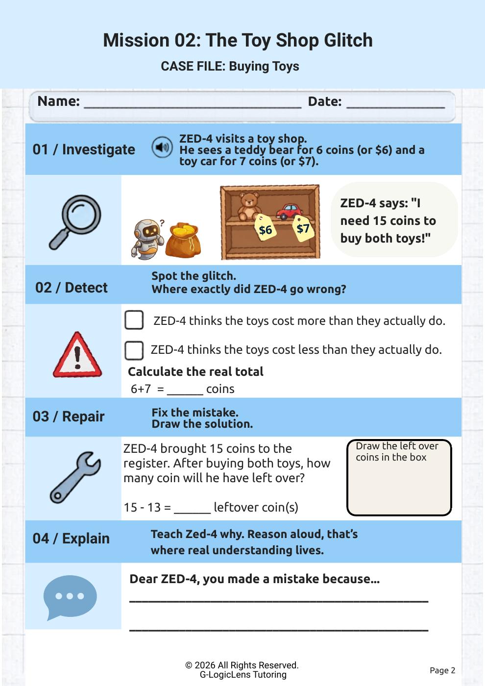 Workbook sample page 3
